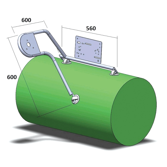 Стойка рулевая с креплением на баллон надувной лодки 25мм в Евпатории