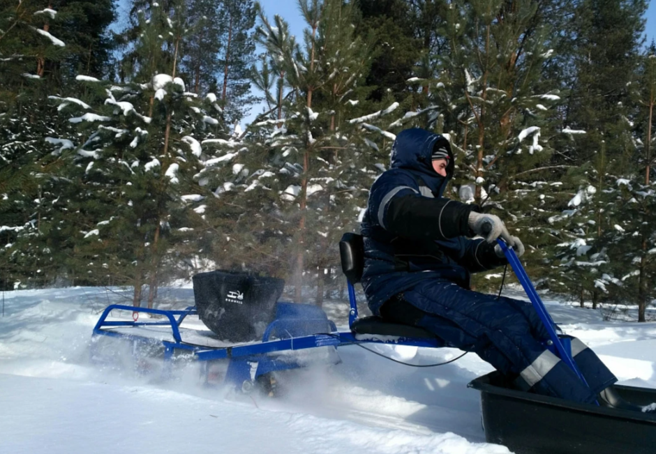 Мотобуксировщик толкач Альбатрос-XL8 с модулем. С фарой, тележки в Евпатории