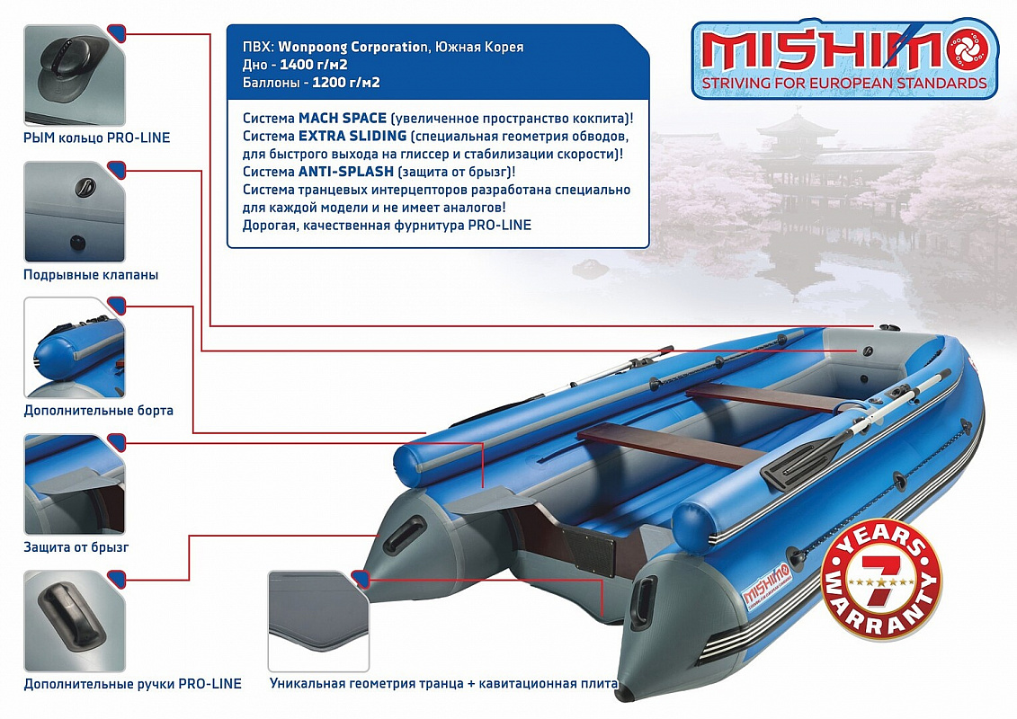 Лодка MISHIMO FAMILY LITE DF 370 в Евпатории