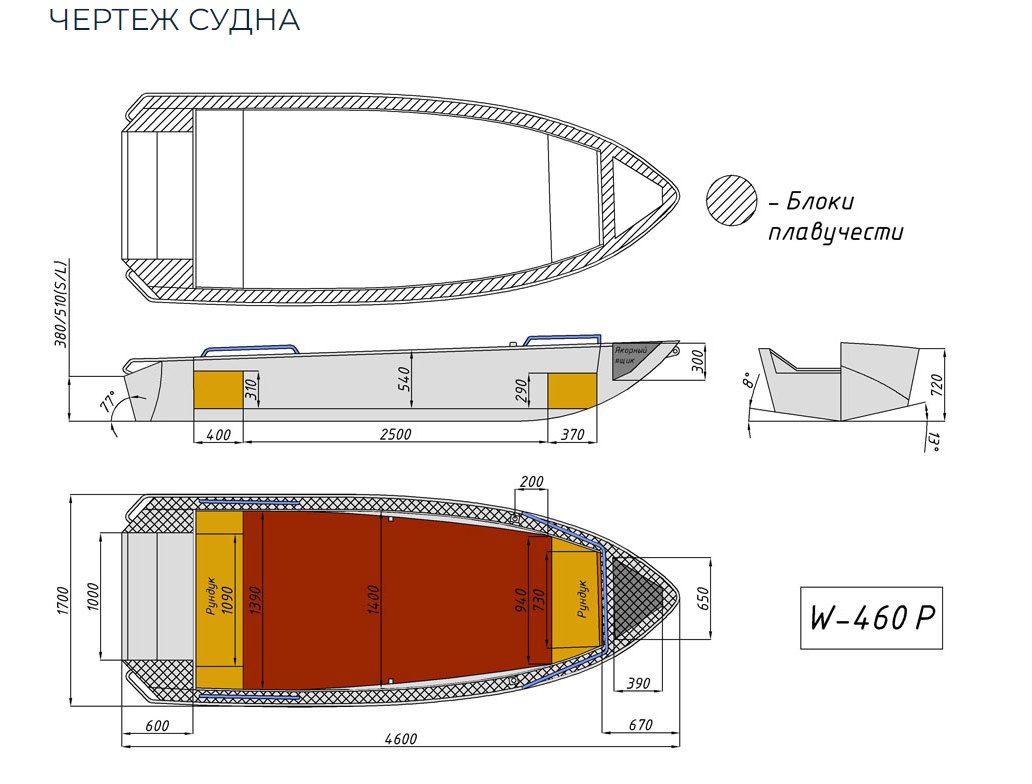Алюминиевая лодка Wyatboat-460 P в Евпатории