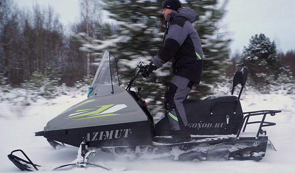 Миниснегоход Бурлак Азимут 24 л.с. , эл.запуск, реверс, тормоз гидравл, капот серый в Евпатории