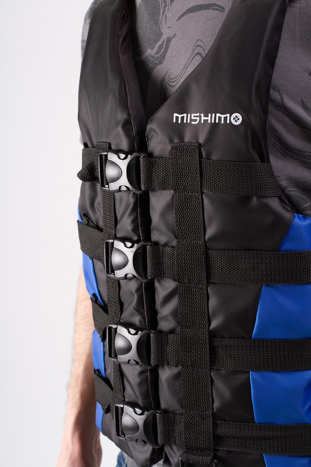 Жилет спасательный MISHIMO PRO Премиум качества Черно-синий в Евпатории