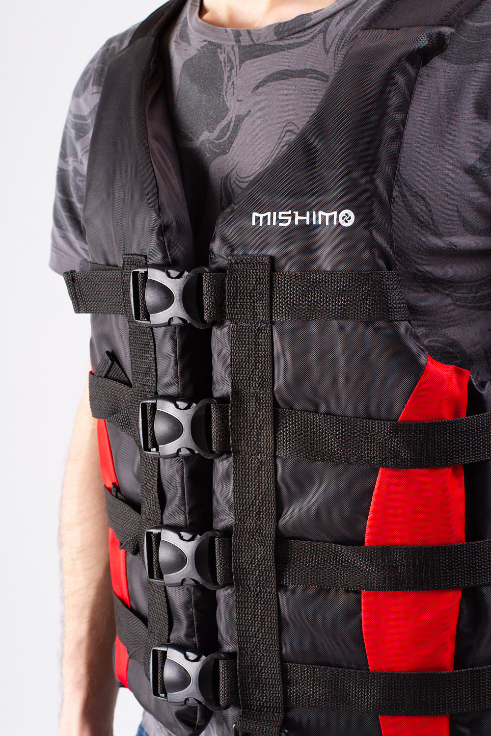 Жилет спасательный MISHIMO PRO Премиум качества Черно-красный в Евпатории